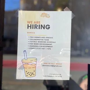 Hiring sign