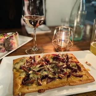 Sweet blues flat bread.