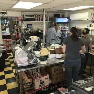 customers in the kitchen