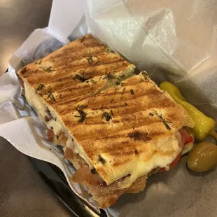 Veggie Panini (added prosciutto)