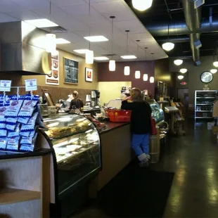 Warm &amp; inviting. Appetizing deli cases.