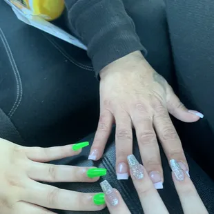 my sisters, my moms, and my nails! All lasted a very long time, we all loved them.