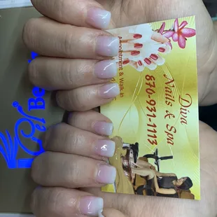 Ombré pink and white