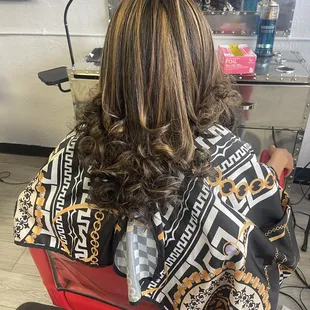 Hair from the back with volume