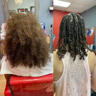 Lose twist in natural hair