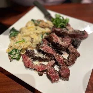 Steak and risotto