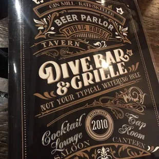the menu