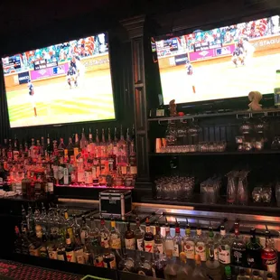 The dive bar view from the bar