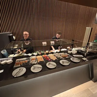 interior, sushi and sashimi