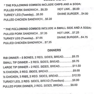 Menu page 1