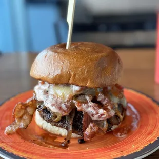 The Divine Bovine Burger. Huge.