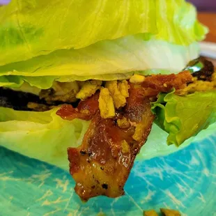 Lettuce wrap burger