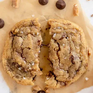 Salted English Toffee Cookies