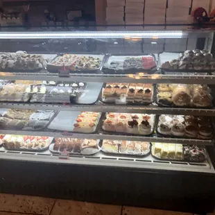 An assortment of cakes.