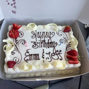 Strawberry Champagne sheet cake