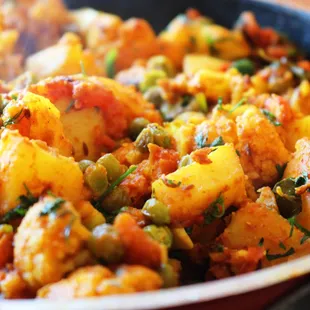 a close up of a dish of food