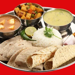 a plate of indian food