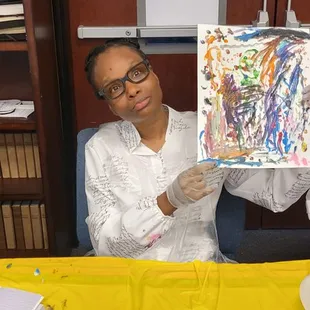 They completed 3 assignments to help them discover the call of God on their lives using paint,