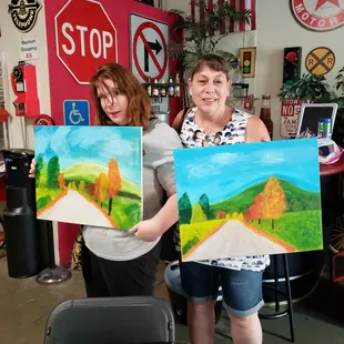 November 3, 2018 "Autumn Scene" Paint and Go session