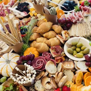 Flat lay grazing table. Brunch and every other occasion!