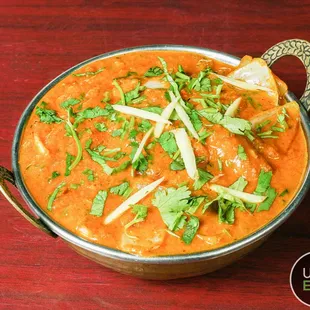 a close up of a curry dish