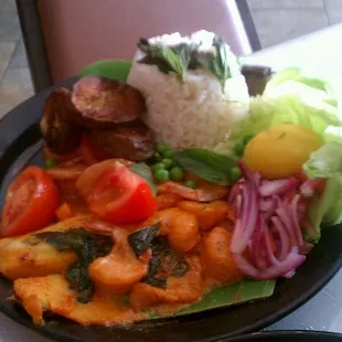 Pescado de al macho *talapia and shrimp*
