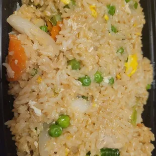 I think this was chicken fried rice. Only place in the area with peas still in the rice!