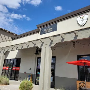 Storefront and signage.