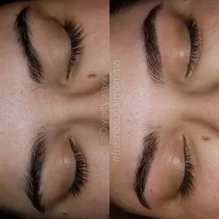 Sugared brows. Perfect for sensitive skin.