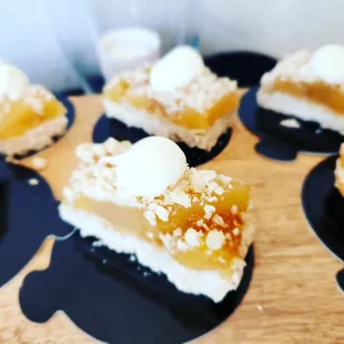 a variety of desserts