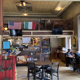 the interior of the restaurant