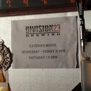 New longer hours! Whoo whoo!