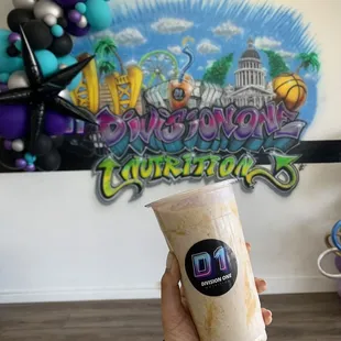 Sticky Bun protein shake, low fat, added fiber.