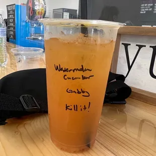 Watermelon Cucumber Lifted Tea w/ Tajin