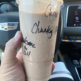 Chunky monkey protein shake