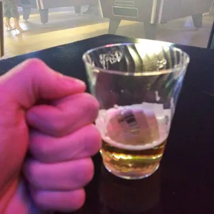 Draft beer is tiny