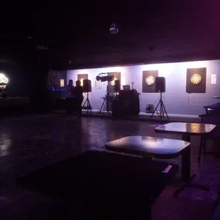 DJ Robb setting up for the night