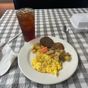 The breakfast portion of the Brunch.