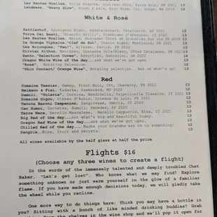 Menu as of 9/3/23