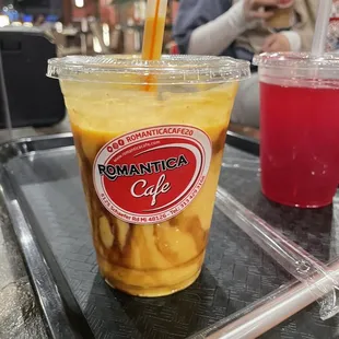 Romantica Smoothie, Pomegranate Juice,Caramel Macchiato