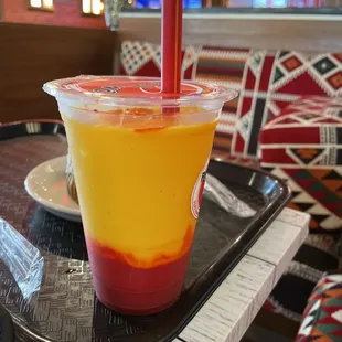 Mango and Mango Strawberry layers