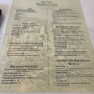 Breakfast Menu