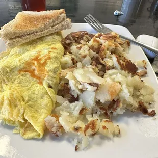 Chicken and Swiss Omelette
