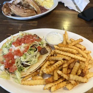 Gyro with a side of fries