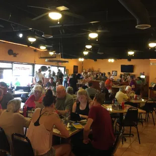 Busy but moves fast!