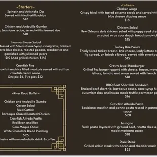 Lunch and Dinner Menu