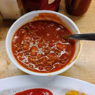 This is Mark's homemade chili. It was great.