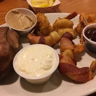 3 Coconut & 3 Bacon Wrapped Shrimp