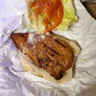 Grilled chicken sandwich