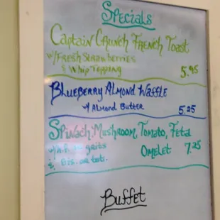 Breakfast special today
